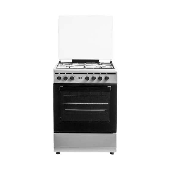 Buy Von VCF664061FSX 4 Gas Electric oven Cast Iron Semi Inox in [storefront]