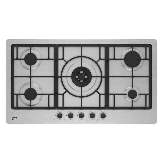 Buy Beko HIMW 95225 90CM SXEL 5 Gas Built In Hob in [storefront]