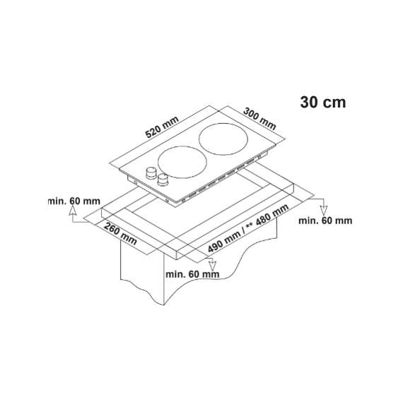 Buy Simfer H3201VGRIM 30CM 2 Gas Hob in [storefront]