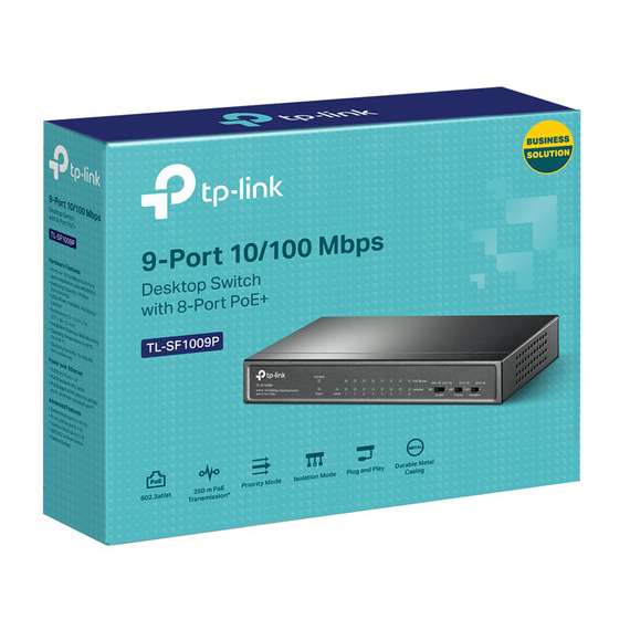 Buy TP-Link TL-SF1009P  9 Port  Desktop Switch with 8-Port PoE+ in [storefront]