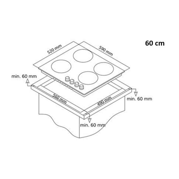 Buy Simfer H6403AGSSP 60CM 4 Gas Hob in [storefront]
