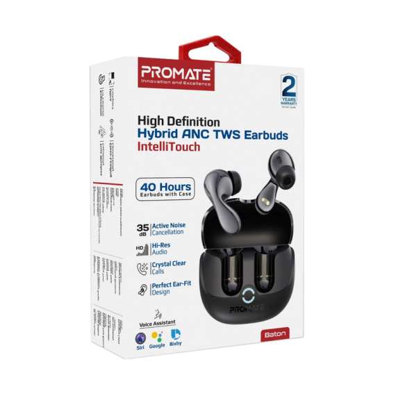 Buy Promate High Definition Hybrid ANC TWS Earbuds in [storefront]