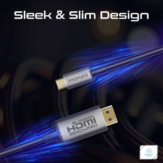 Buy Promate 4K x 2K 60Hz  USB C to HDMI 2.0 Audio Video Cable in [storefront]