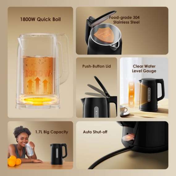 Buy Oraimo View 1.7L 304 Stainless Steel Electric Kettle in [storefront]