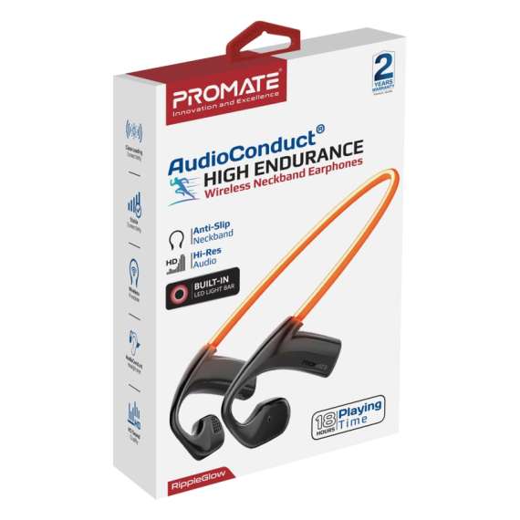 Buy Promate AudioConduct High-Endurance Wireless Neckband Earphones in [storefront]