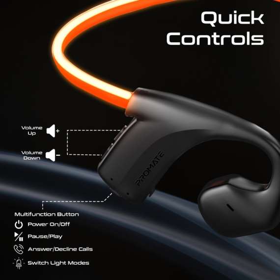 Buy Promate AudioConduct High-Endurance Wireless Neckband Earphones in [storefront]