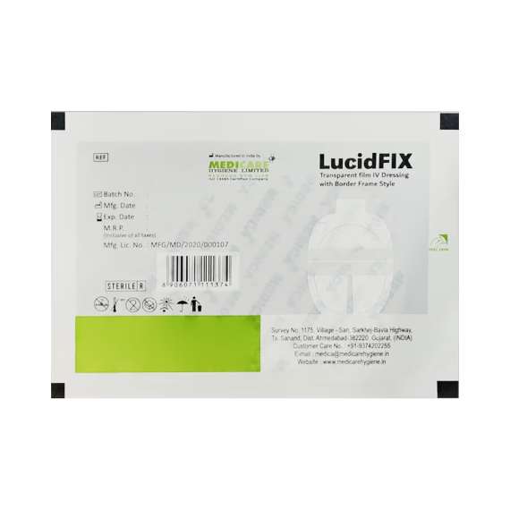Buy Lucidfix 50Pack Transparent Film IV Bordered Dressing in [storefront]