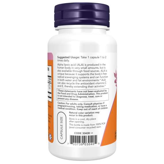 Buy Now 100mg Alpha Lipoic Acid 60Capsules Supplement in [storefront]