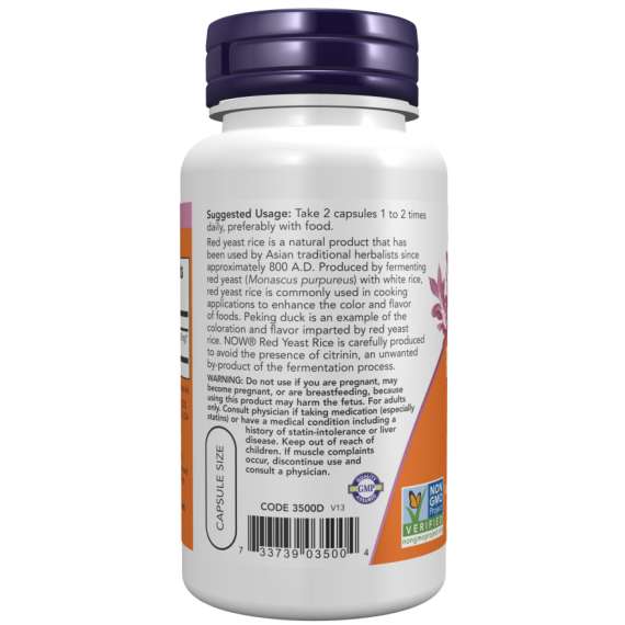 Buy Now 600mg Red Yeast Rice 60VegCapsules Supplement in [storefront]