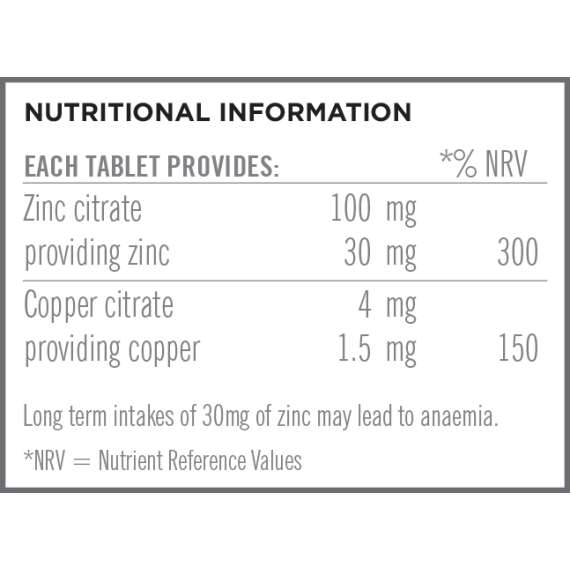 Buy Zinc Citrate 30mg 60 Tablets Supplement in [storefront]