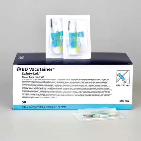Buy BD Vacutainer Safetylok 50Pack Blood Collection Set, Needle Size: 23G, Needle Length : 19mm in [storefront]