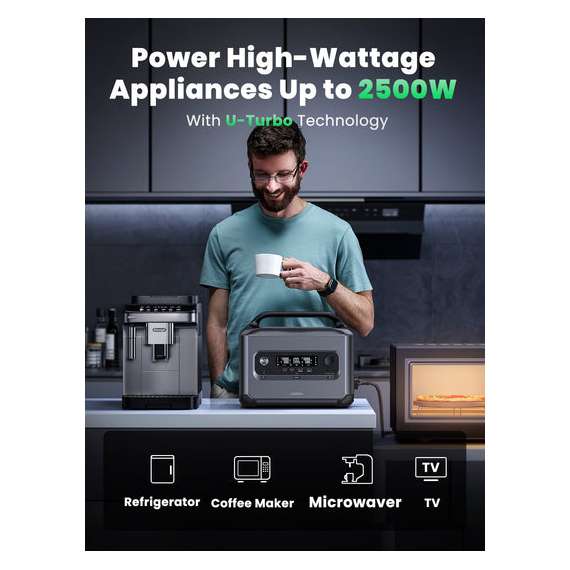 Buy UGREEN PowerRoam 1200W 1024Wh Battery Backup Solar Generator in [storefront]