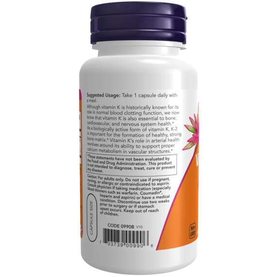 Buy Now 100mcg Vitamin K2 100Capsules Supplement in [storefront]