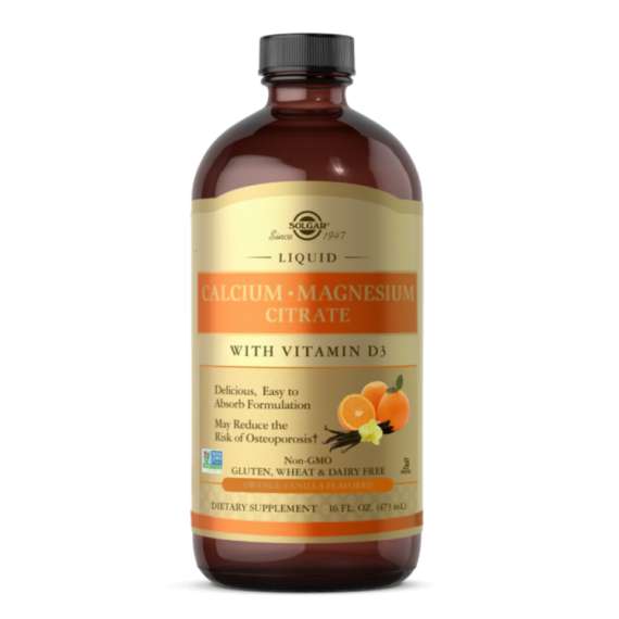 Buy Solgar 473ml Liquid Calcium Magnesium Citrate with Vitamin D3 Supplement in [storefront]