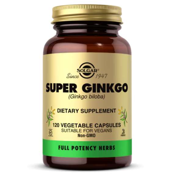 Buy Solgar Ginkgo Biloba 60mg Extract 120 Vegetable Capsules Supplement in [storefront]