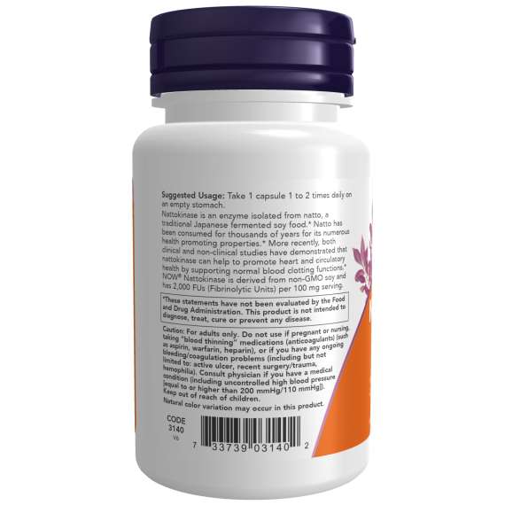 Buy Now 100mg Nattokinase 60Capsules Supplement in [storefront]