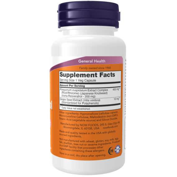 Buy Now Natural Resveratrol 60Capsules Supplement in [storefront]