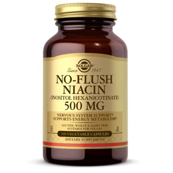 Buy Solgar No-Flush Niacin 500 mg Vegetable Capsules (Vitamin B3) in [storefront]