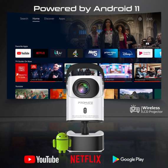 Buy Promate Wireless 4K Ultra HD DLP Projector in [storefront]