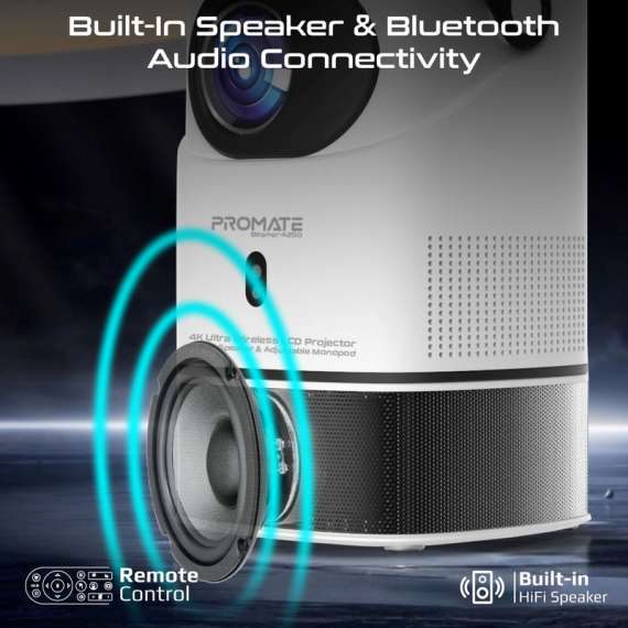 Buy Promate Wireless 4K Ultra HD DLP Projector in [storefront]