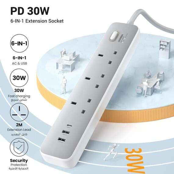 Buy UGREEN 30W 3 AC with Master Switch Power Strip in [storefront]