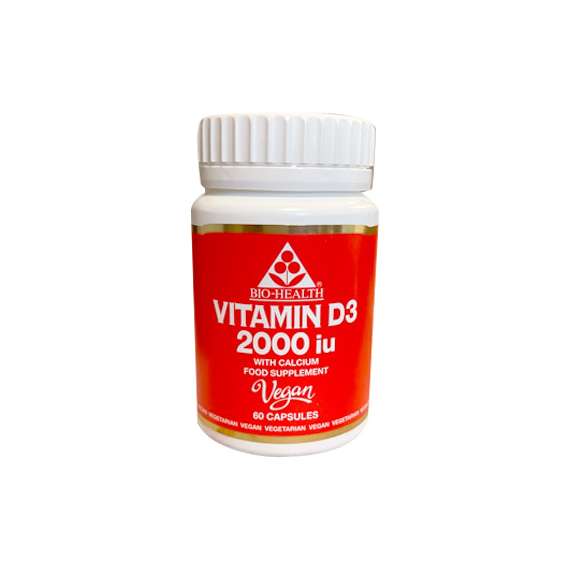 Buy BioHealth Vitamin D3 2000iu Vegan 60 Capsules Supplement in [storefront]