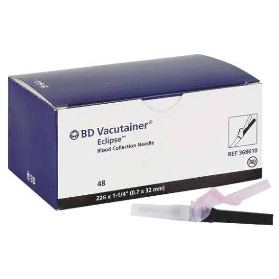 Buy BD Vacutainer Eclipse 48Pack Blood Collection Needles, Needle Size: 22G in [storefront]