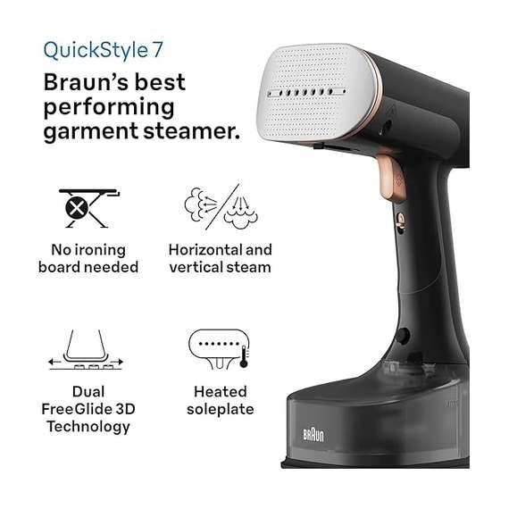 Buy Braun GS7077BK Handheld Garment Steamer in [storefront]