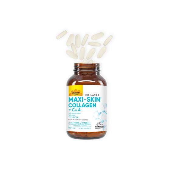 Buy Country Life Maxi Skin Collagen 90 Tablets Supplement in [storefront]