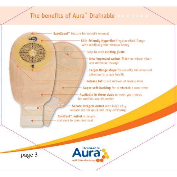 Buy Welland MHDL513 Aura Drainable Stoma Bag in [storefront]