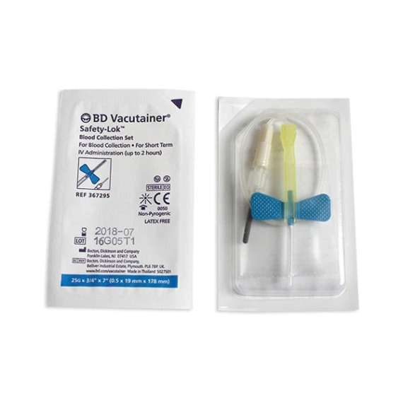 Buy BD Vacutainer Safetylok 50Pack Blood Collection Set, Needle Size: 25G, Needle Length : 19mm in [storefront]