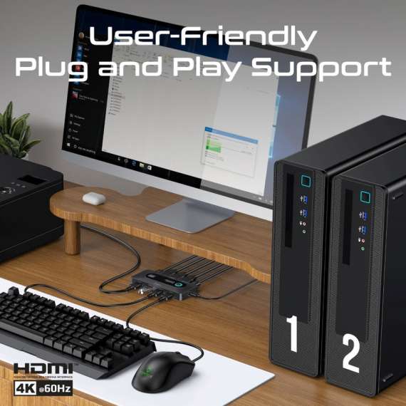 Buy Promate 4K@60Hz KVM Switch in [storefront]