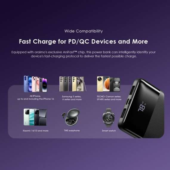 Buy Oraimo Toast 22.5 Byte 10000mAh 22.5W Power Bank in [storefront]