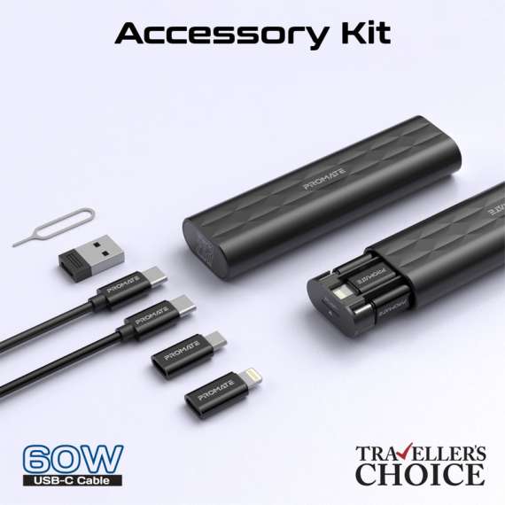 Buy Promate 7-in-1 Charging Travel Kit in [storefront]