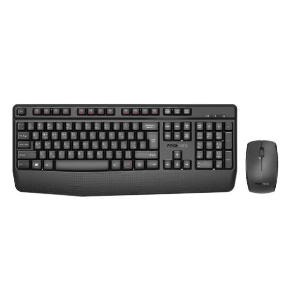 Buy Promate Ergonomic Wireless Multimedia Keyboard and Mouse Combo in [storefront]