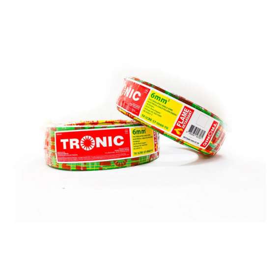 Buy Tronic TK SCRE-ST-0060-YG 6.0mm Yellow/Green Single Core Cable in [storefront]