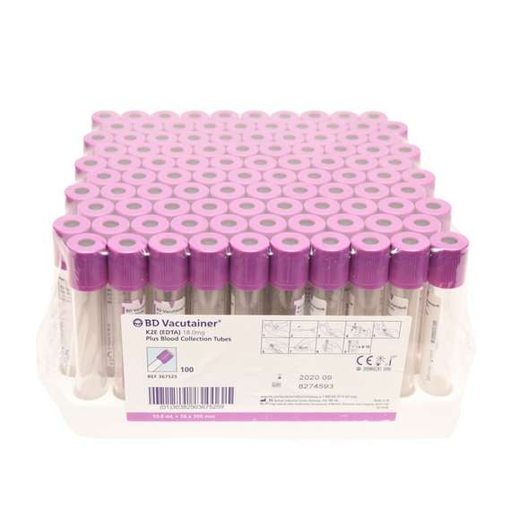 Buy BD K2 EDTA 100Pack Blood Collection Vacutainer Tubes, Draw Volume: 10ml in [storefront]