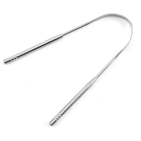 Buy Generic Stainless Steel Tongue Scraper with Handle in [storefront]