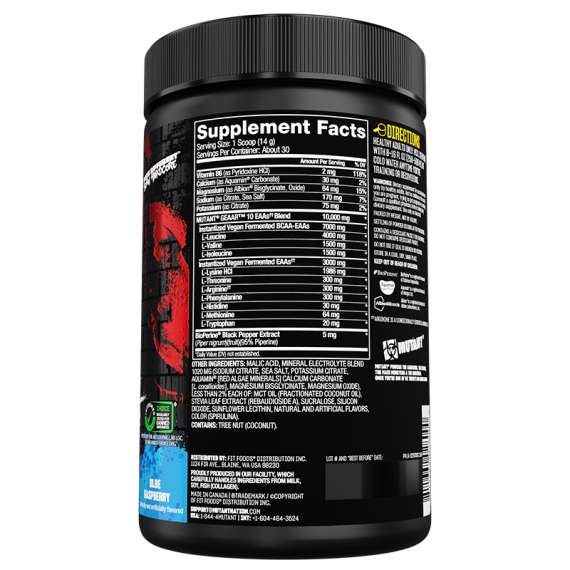 Buy Mutant Geaar 420g Essential Amino Acids Dietary Supplement, Flavor: Blue Raspberry in [storefront]