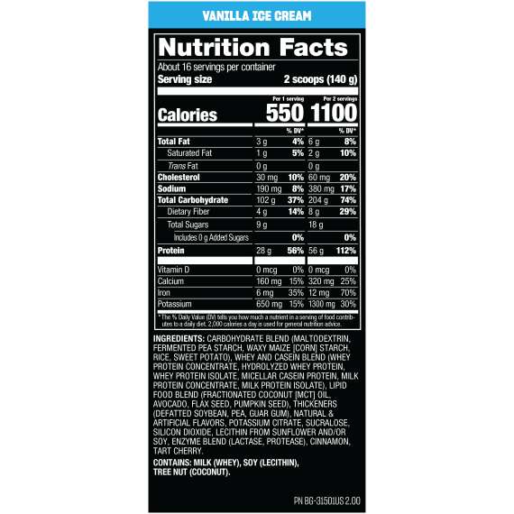 Buy Mutant Mass 2.27Kg Muscle Mass Gainer, Flavor: Vanilla Ice Cream in [storefront]