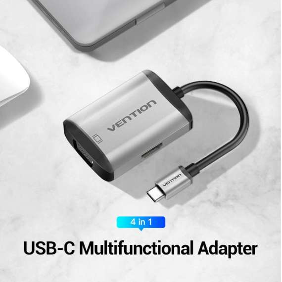 Buy Vention Type-C to HDMI/VGA/USB3.0/PD Converter in [storefront]