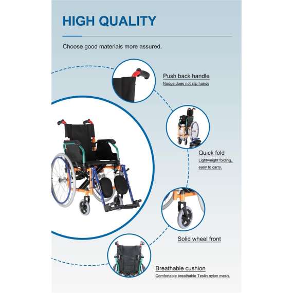Buy Dayang Steel Foldable Childrens Wheelchair with Legrest in Kenya
