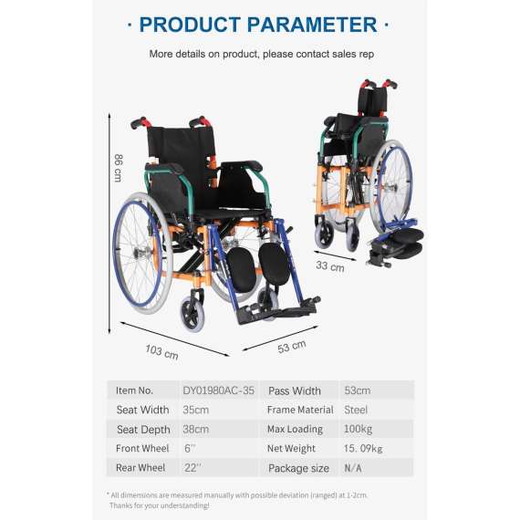 Buy Dayang Steel Foldable Childrens Wheelchair with Legrest in Kenya
