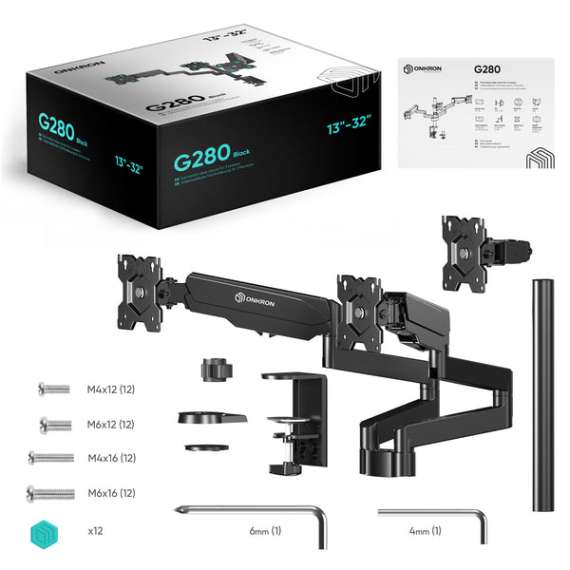 Buy Onkron Triple Monitor 13”-32" Desk Mount in [storefront]