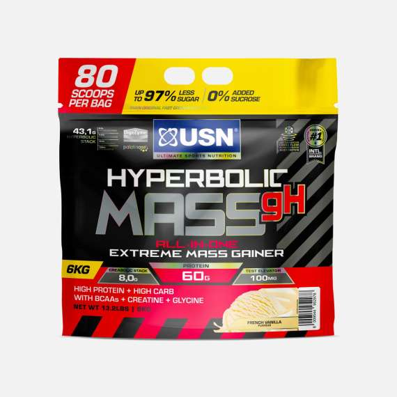 Buy USN 6kg Hyperbolic Mass All In One Extreme Mass Gainer Supplement, Flavor: French Vanilla in [storefront]
