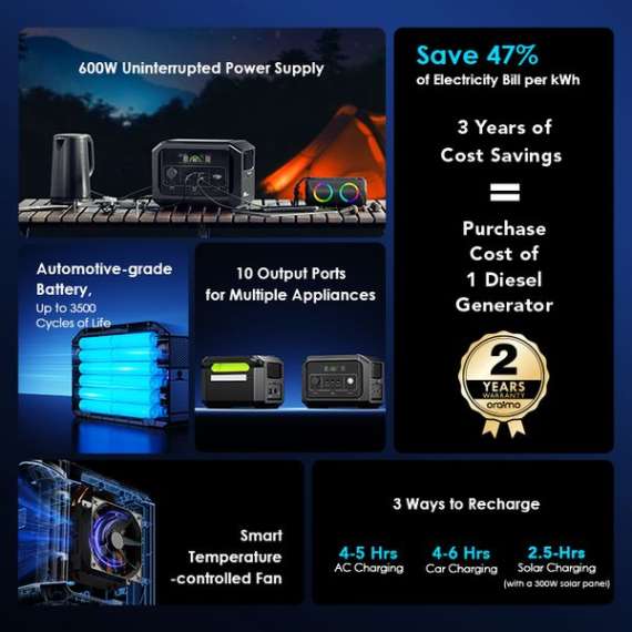 Buy Oraimo Powerstation 600 600W Portable Power Station in [storefront]