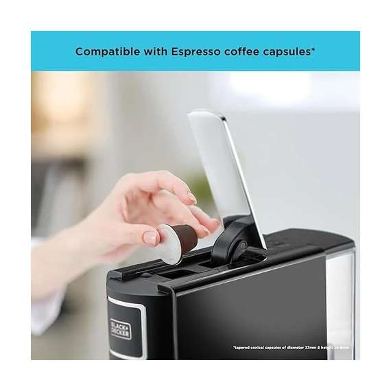 Buy BLACK DECKER CCM100-B5 Capsule Coffee Machine in [storefront]