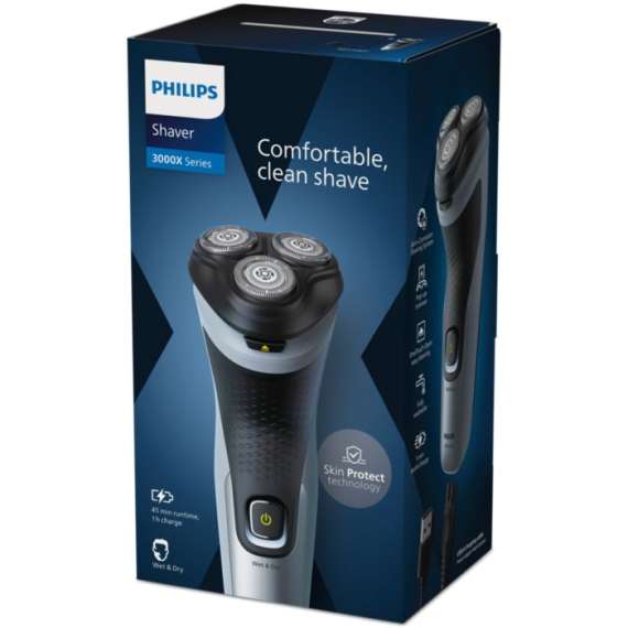 Buy Philips Shaver 3000X X3063 Wet and Dry Electric Shaver in [storefront]