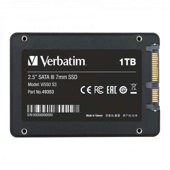 Buy Verbatim Vi550 S3 2.5” SATA 1TB Internal SSD in [storefront]
