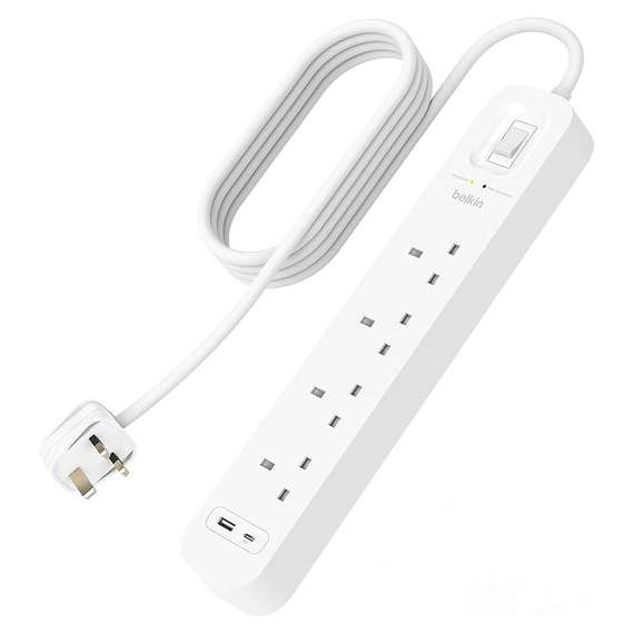 Buy Belkin SRB001ar2M 4-Outlet Surge Protector Extension Cable in [storefront]